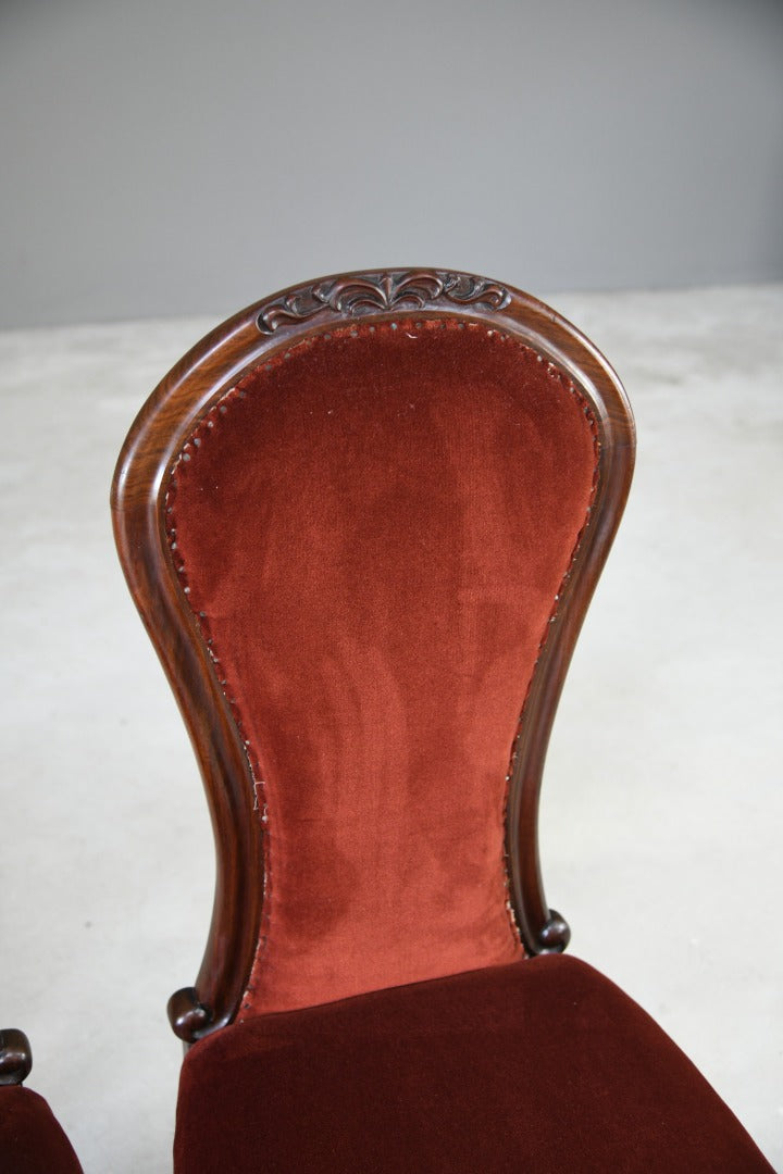 Pair 19th Century Upholstered Occasional Chairs