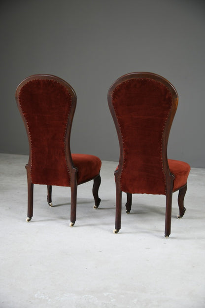 Pair 19th Century Upholstered Occasional Chairs