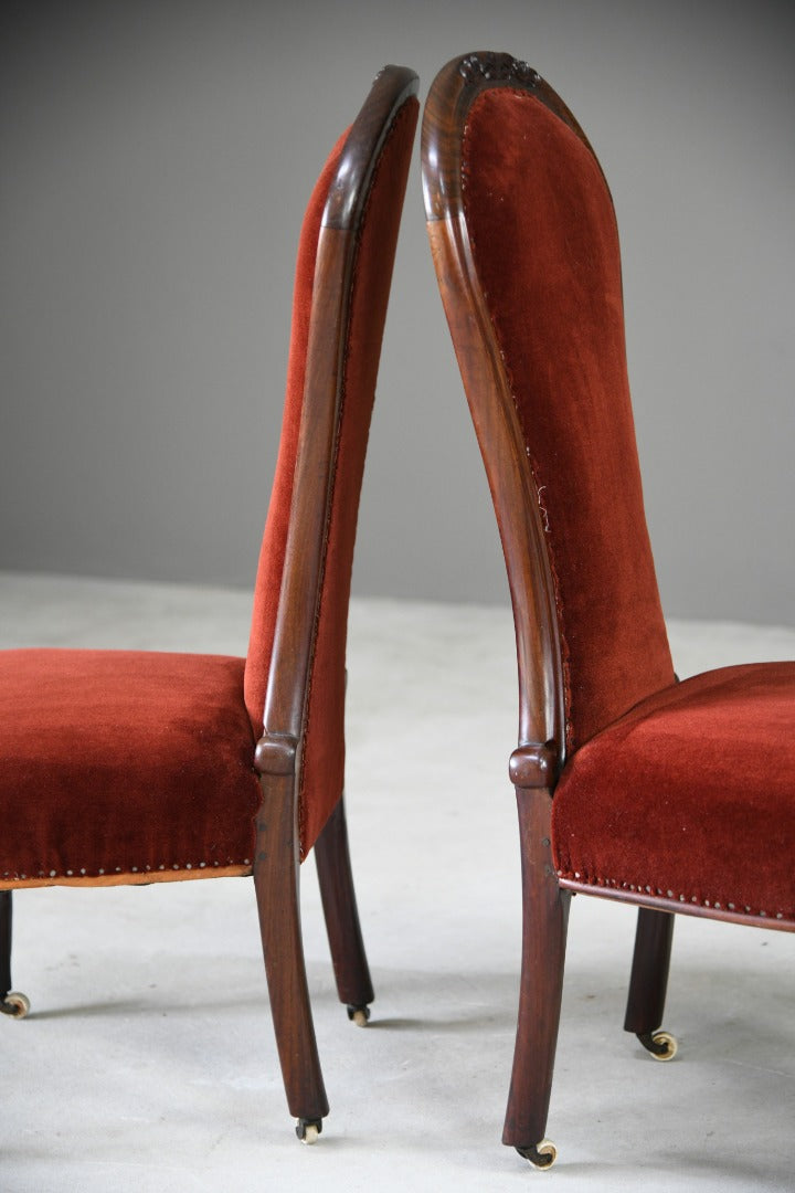 Pair 19th Century Upholstered Occasional Chairs