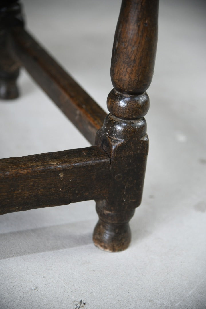 Antique Rustic 18th Century Oak Side Table