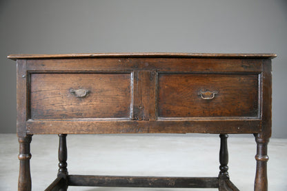 Antique Rustic 18th Century Oak Side Table