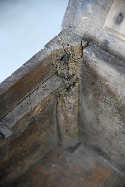 Antique Rustic 18th Century Oak Side Table