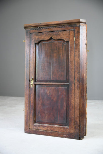 Large Antique Mahogany Georgian Corner Hanging Wall Cabinet Cupboard