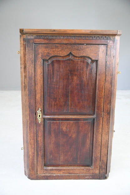 Large Antique Mahogany Georgian Corner Hanging Wall Cabinet Cupboard