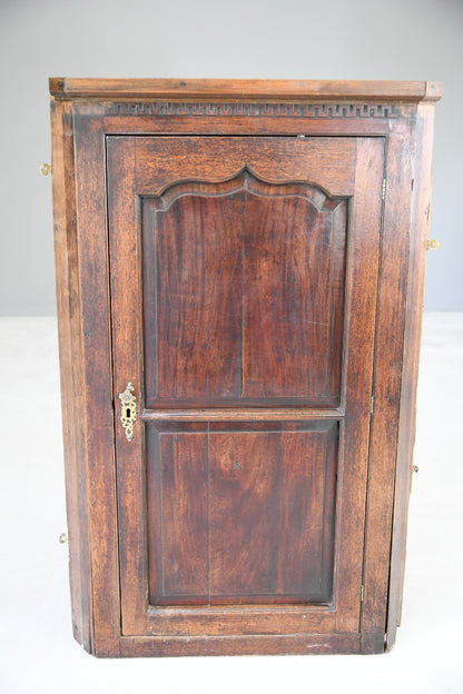 Large Antique Mahogany Georgian Corner Hanging Wall Cabinet Cupboard