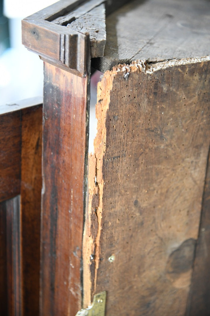 Large Antique Mahogany Georgian Corner Hanging Wall Cabinet Cupboard