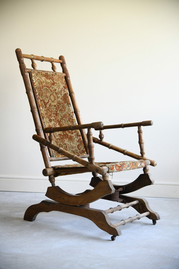 Early 20th Century Simulated Bamboo American Style Rocking Chair