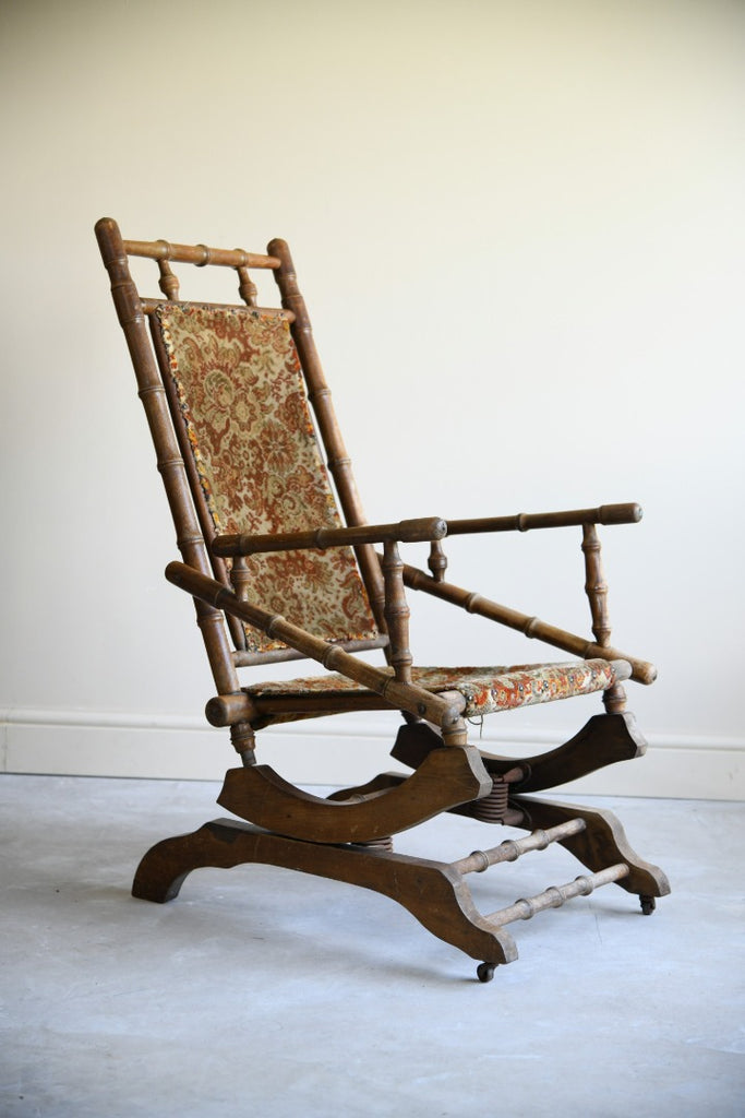 Early 20th Century Simulated Bamboo American Style Rocking Chair