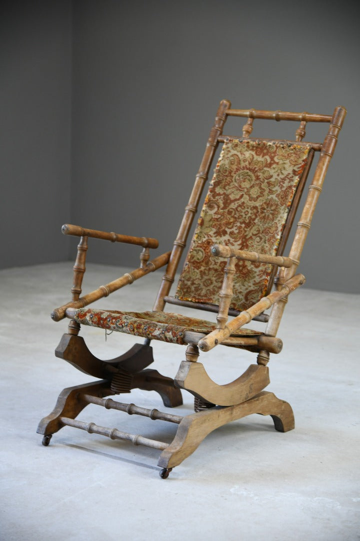 Early 20th Century Simulated Bamboo American Style Rocking Chair