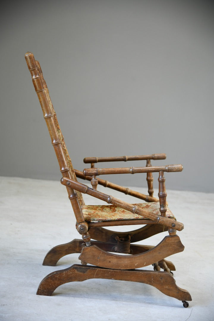 Early 20th Century Simulated Bamboo American Style Rocking Chair