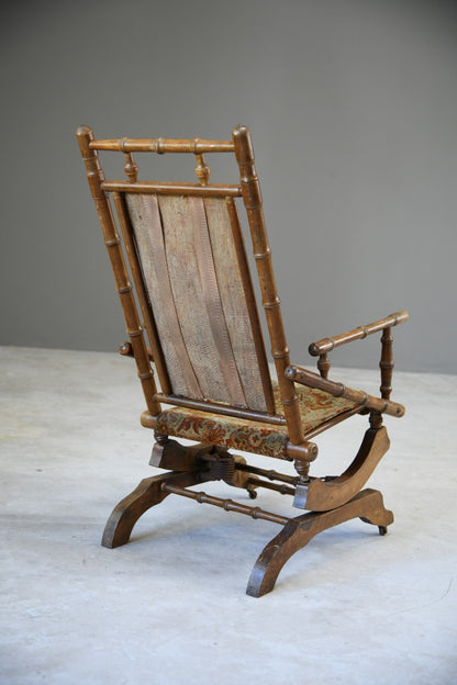 Early 20th Century Simulated Bamboo American Style Rocking Chair