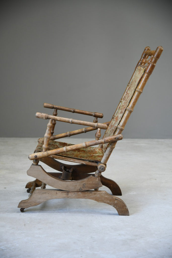 Early 20th Century Simulated Bamboo American Style Rocking Chair