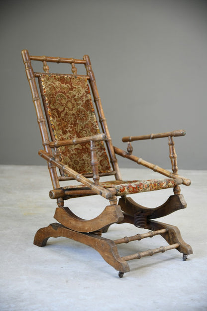 Early 20th Century Simulated Bamboo American Style Rocking Chair