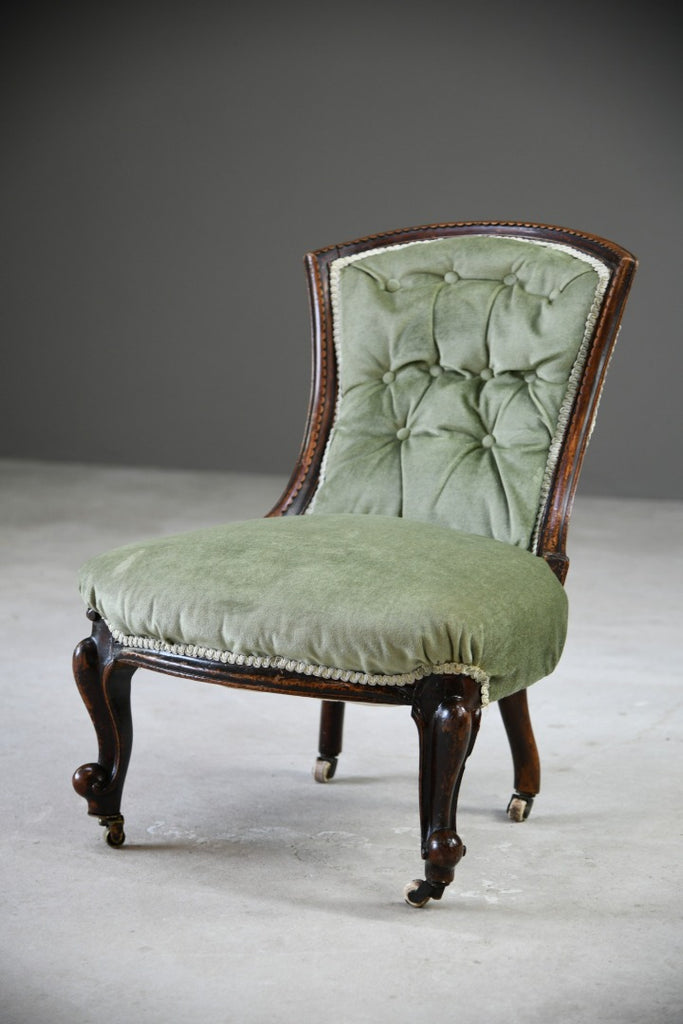 Victorian Mahogany Small Salon Chair