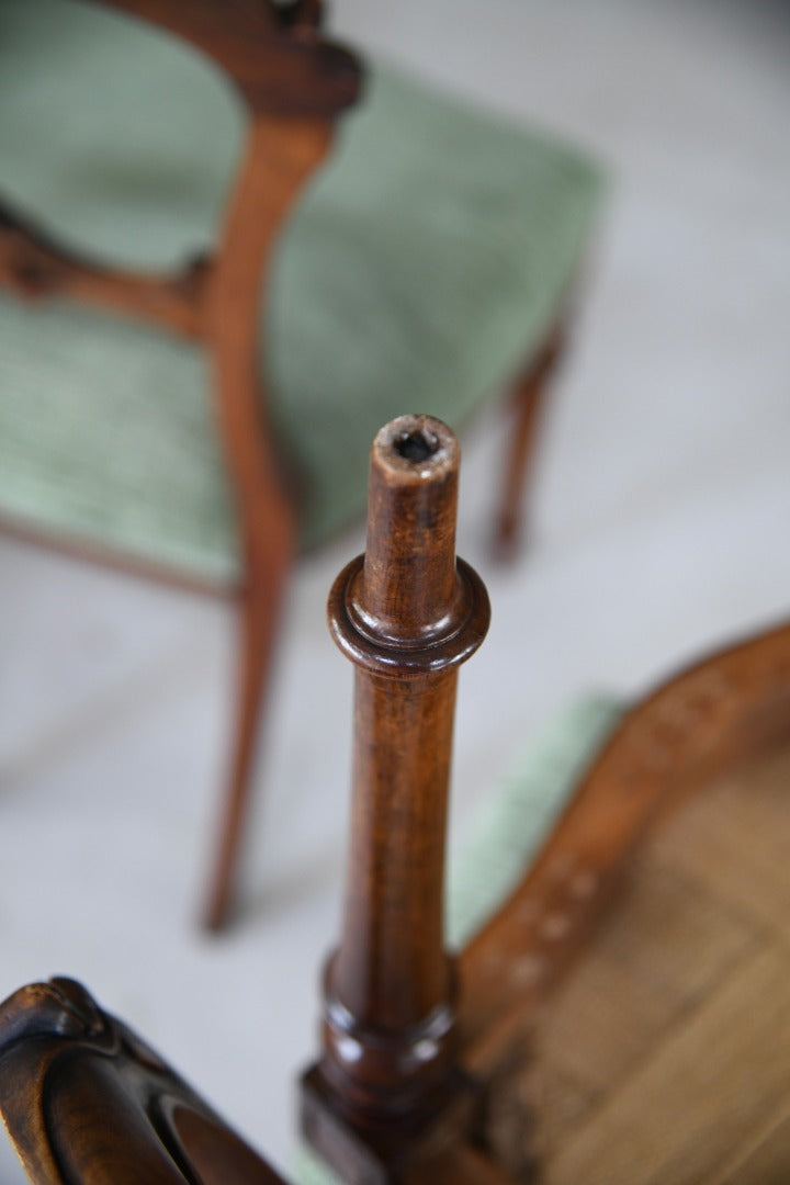 Set 4 Antique Victorian Walnut Dining Chairs