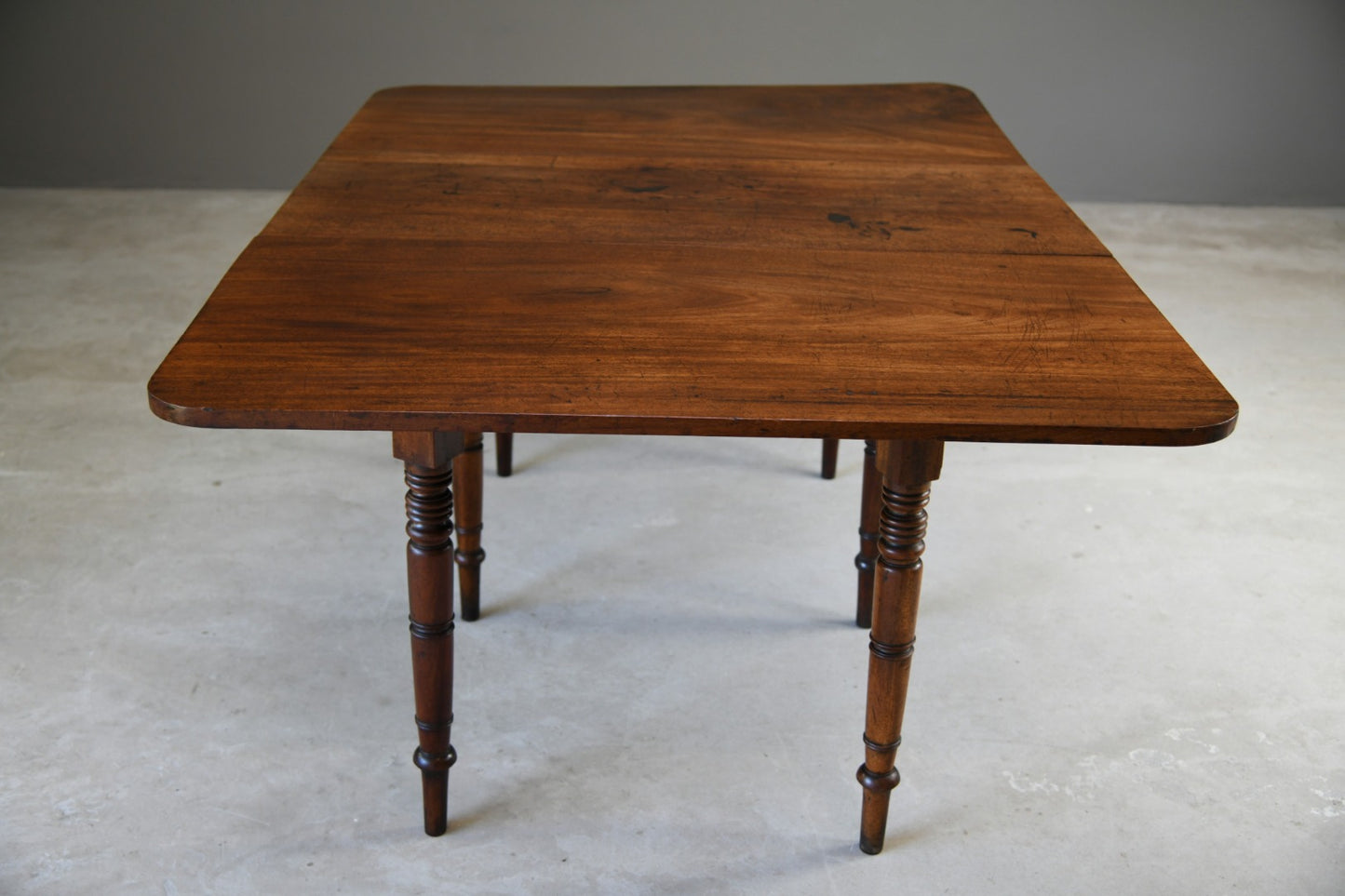 Antique Solid Mahogany Drop Leaf Dining Kitchen Occasional Table