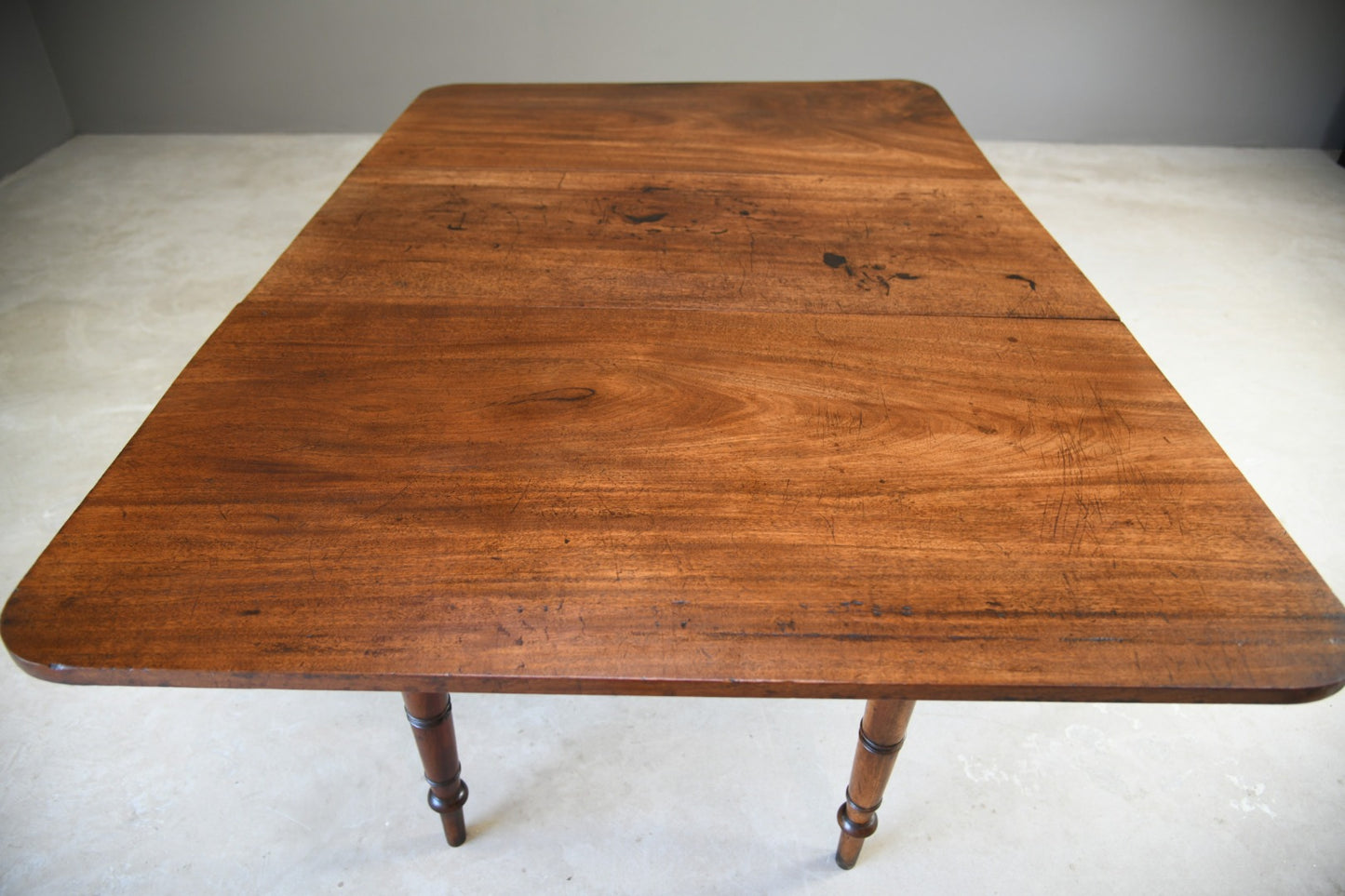 Antique Solid Mahogany Drop Leaf Dining Kitchen Occasional Table