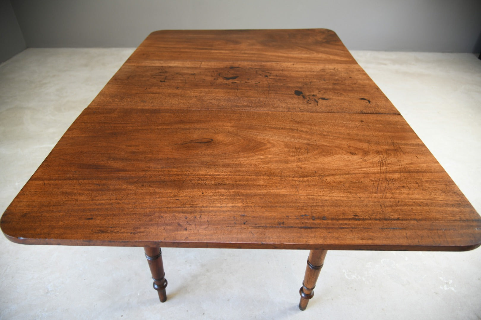 Antique Solid Mahogany Drop Leaf Dining Kitchen Occasional Table