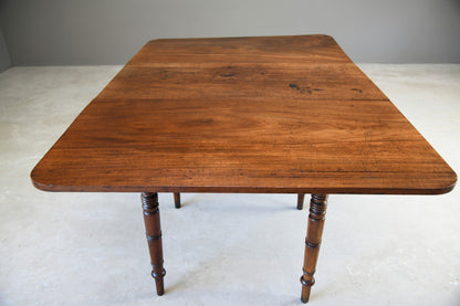 Antique Solid Mahogany Drop Leaf Dining Kitchen Occasional Table