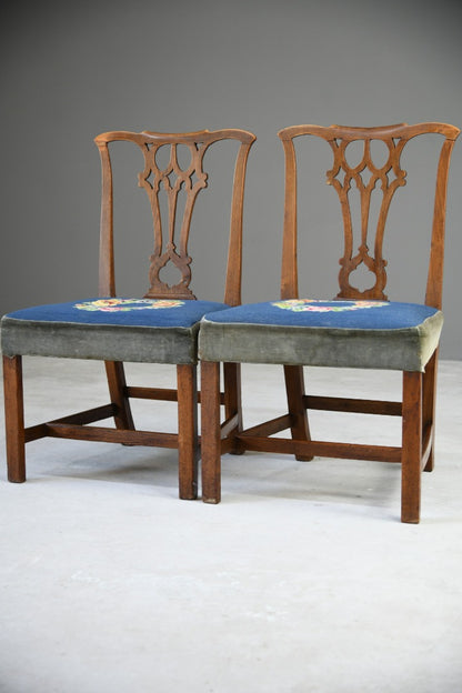 Pair Chippendale Style Chairs