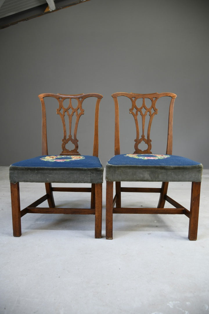 Pair Chippendale Style Chairs