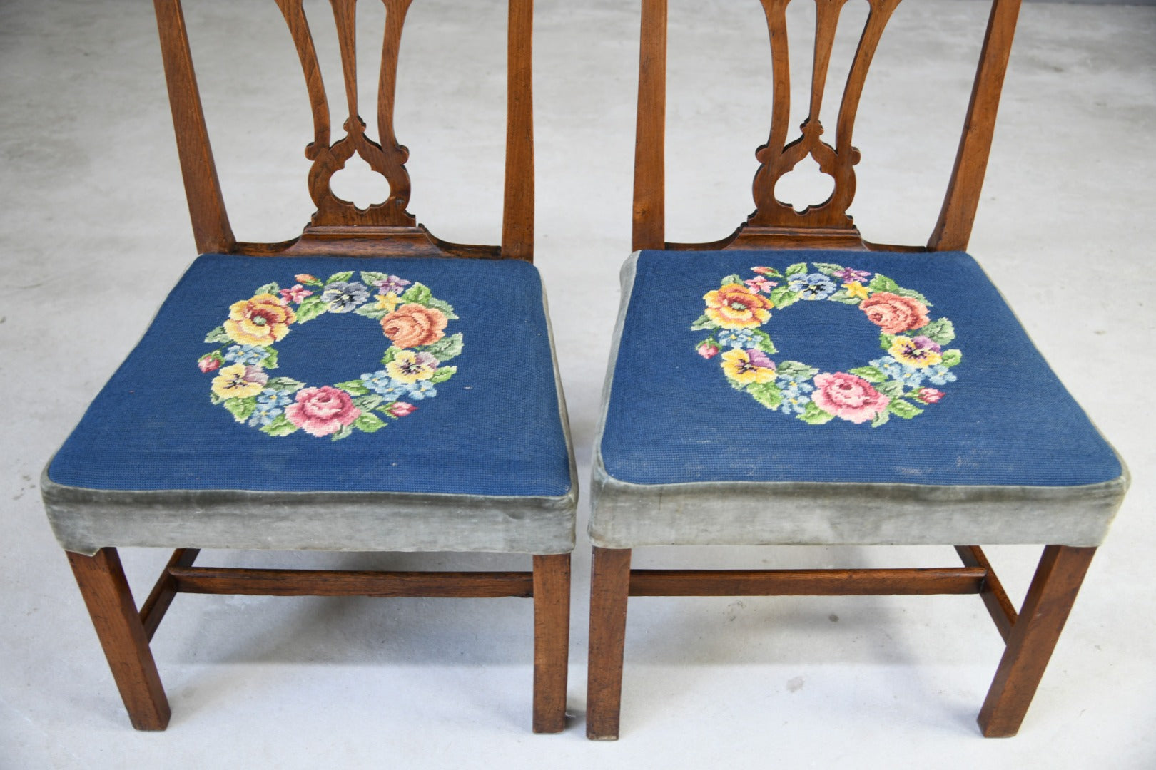 Pair Chippendale Style Chairs