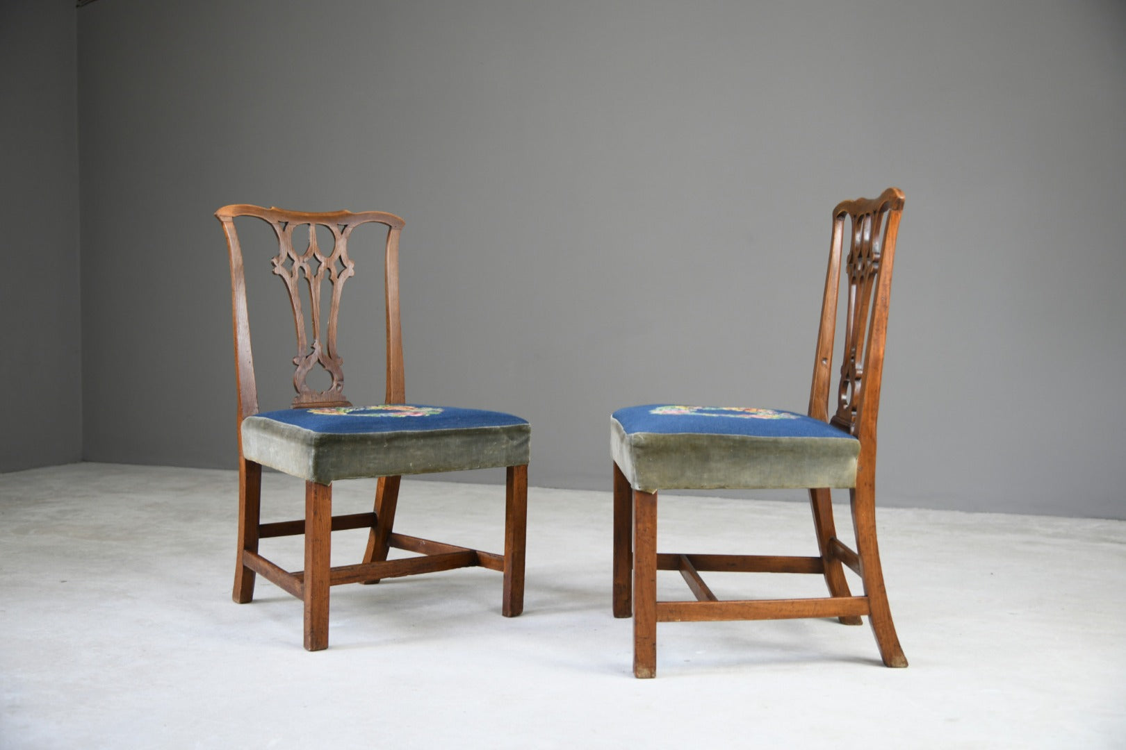 Pair Chippendale Style Chairs