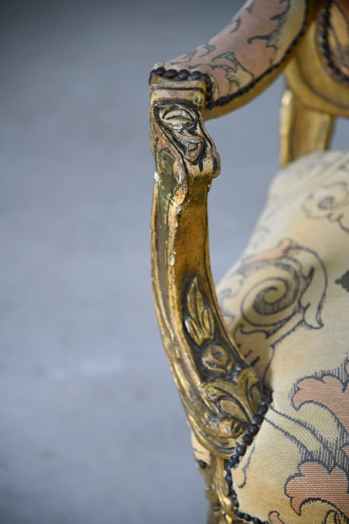 Louis XV Style French Gilt Chair