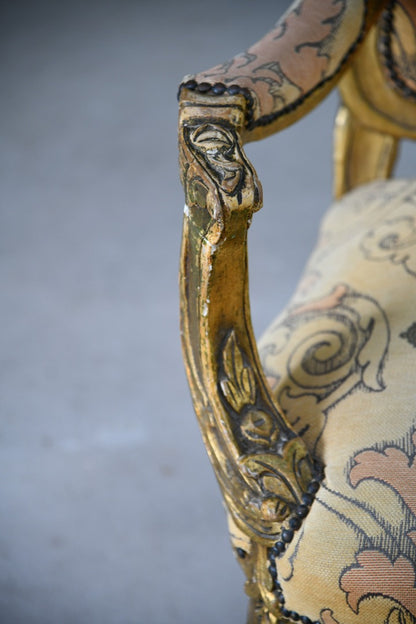 Louis XV Style French Gilt Chair