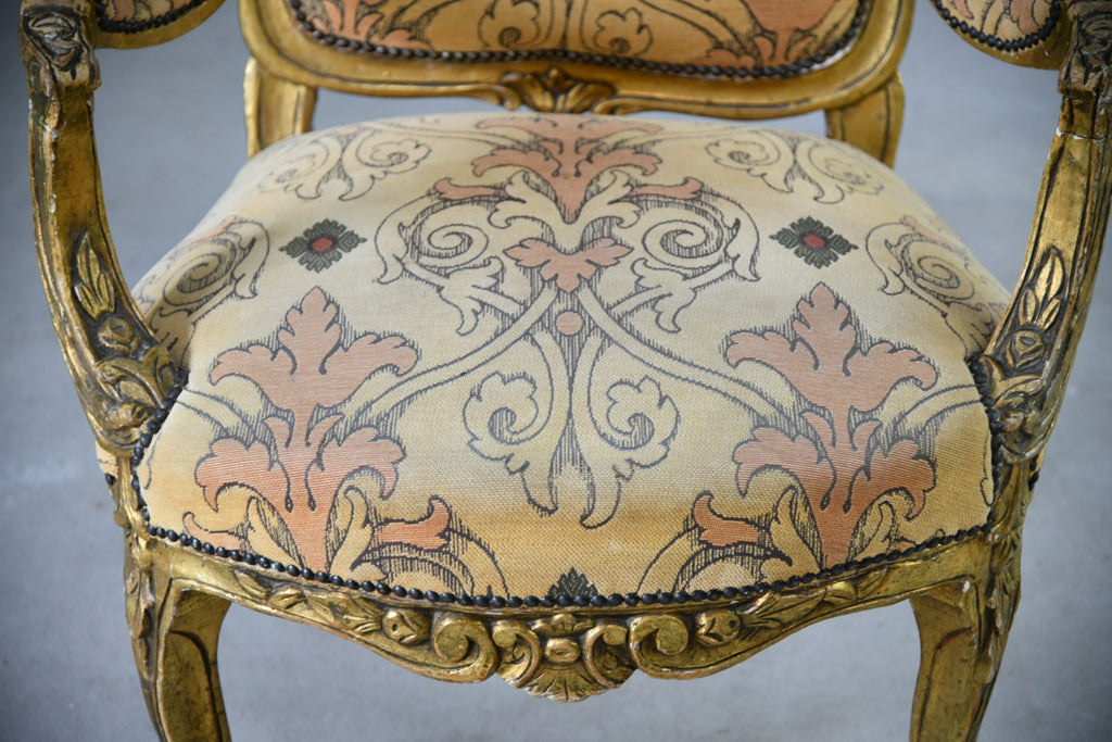 Louis XV Style French Gilt Chair