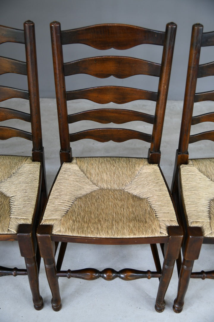 Set 6  Oak Ladderback Dining Chairs