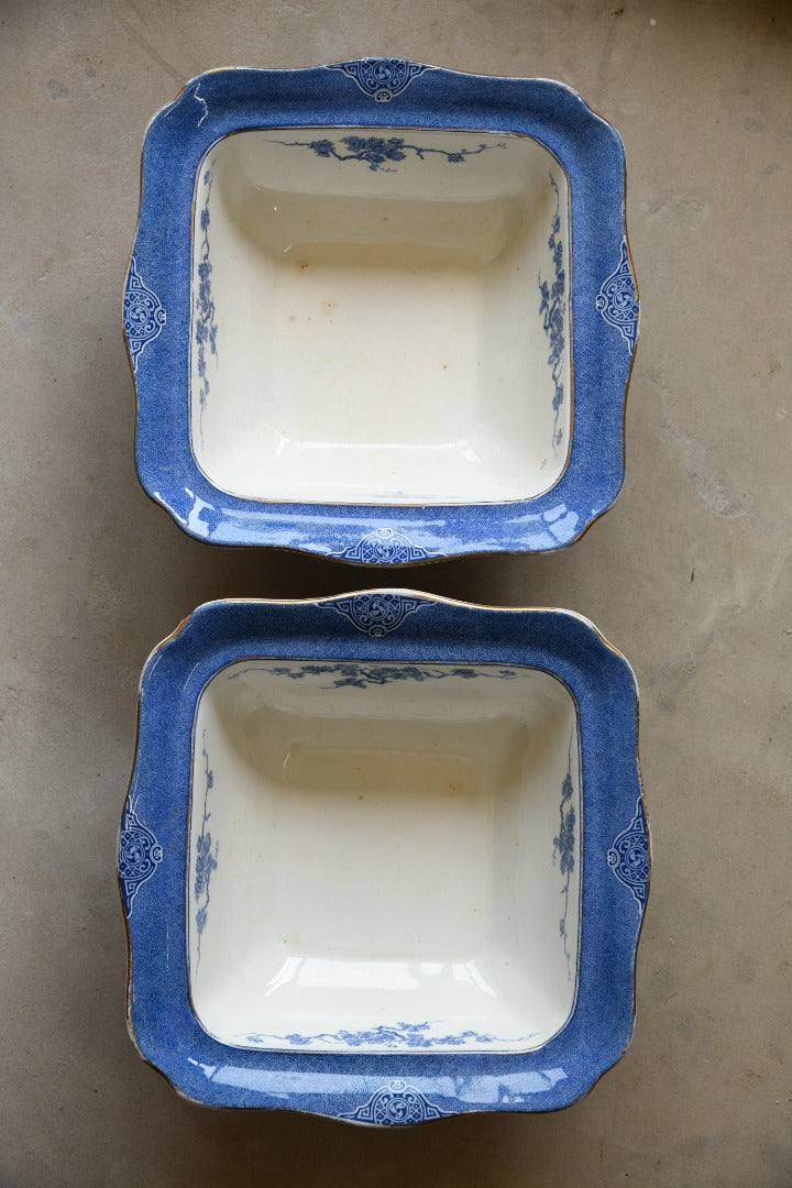 Pair Furnivals Blue and White Vegetable Tureen