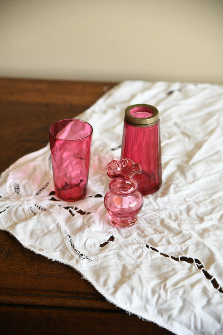 Collection Vintage Cranberry Glass