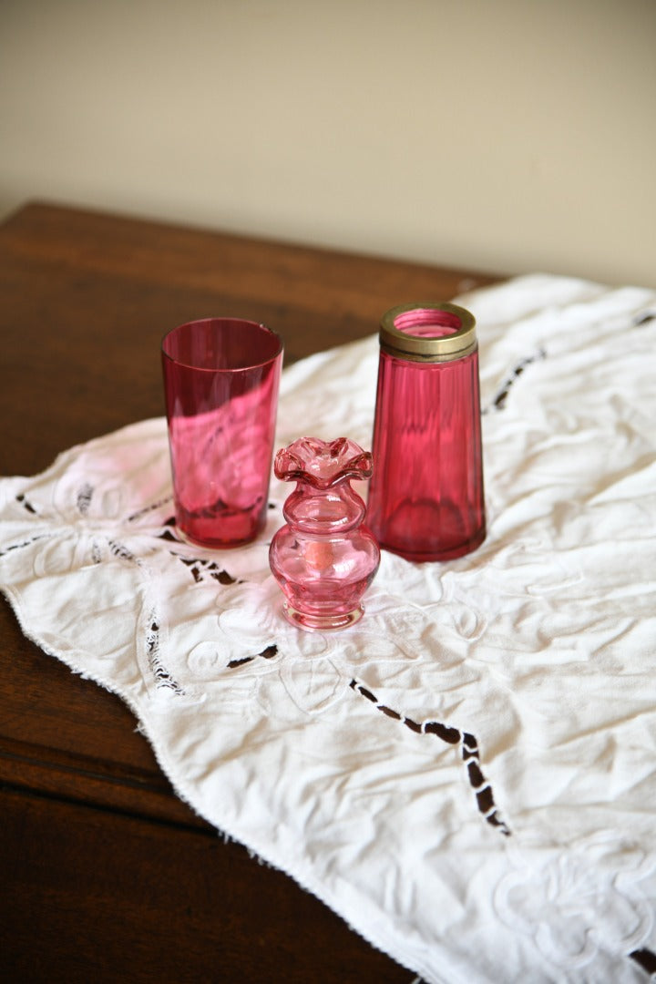 Collection Vintage Cranberry Glass