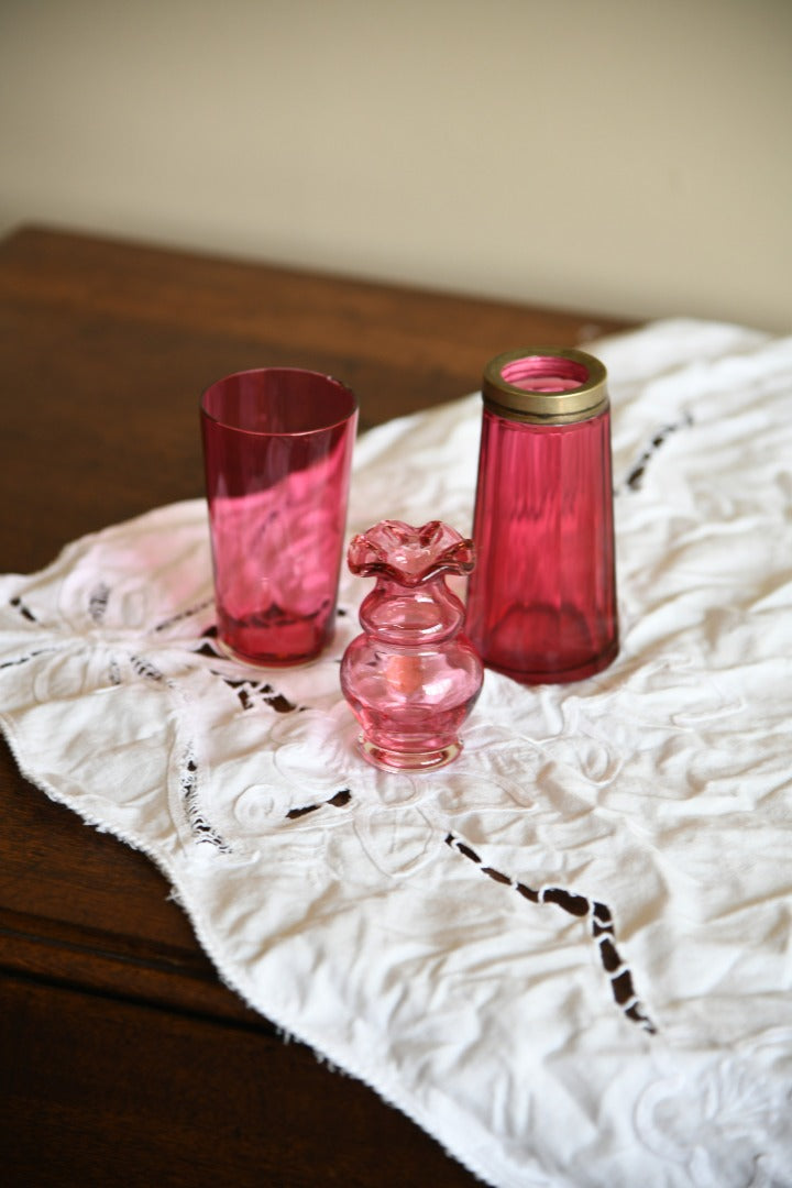 Collection Vintage Cranberry Glass