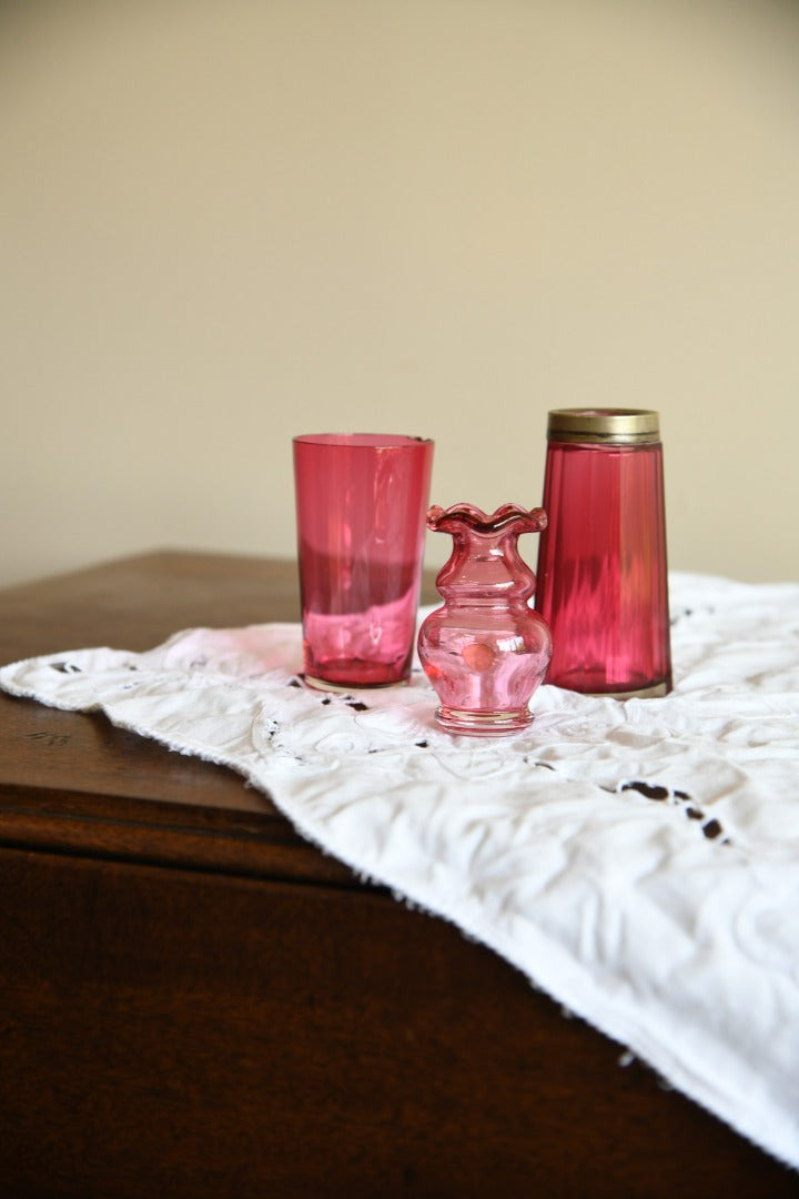 Collection Vintage Cranberry Glass