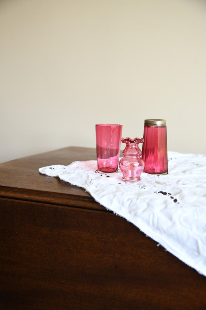 Collection Vintage Cranberry Glass