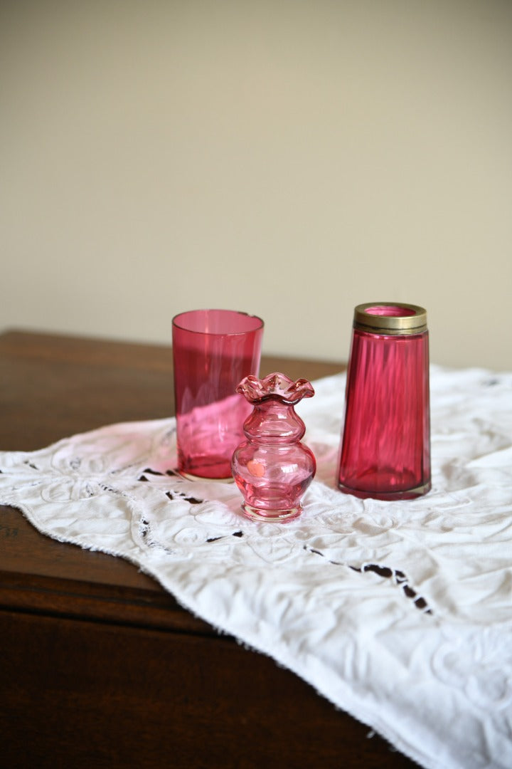 Collection Vintage Cranberry Glass