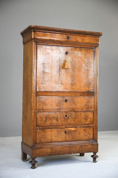 French Louis XV Walnut Secrataire Abbatant