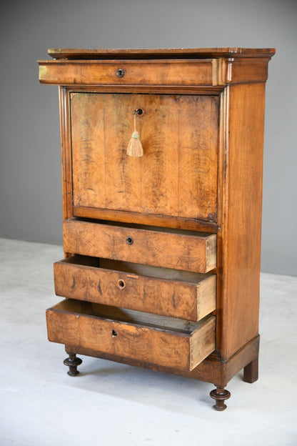 French Louis XV Walnut Secrataire Abbatant