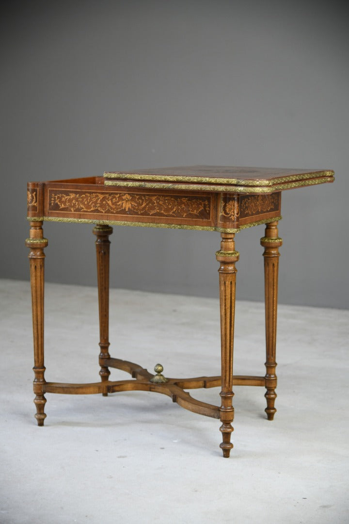 French Inlaid Games Table