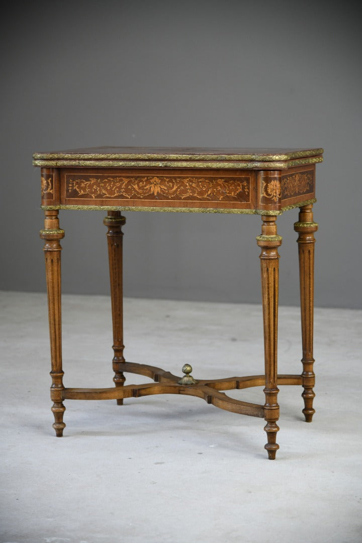 French Inlaid Games Table