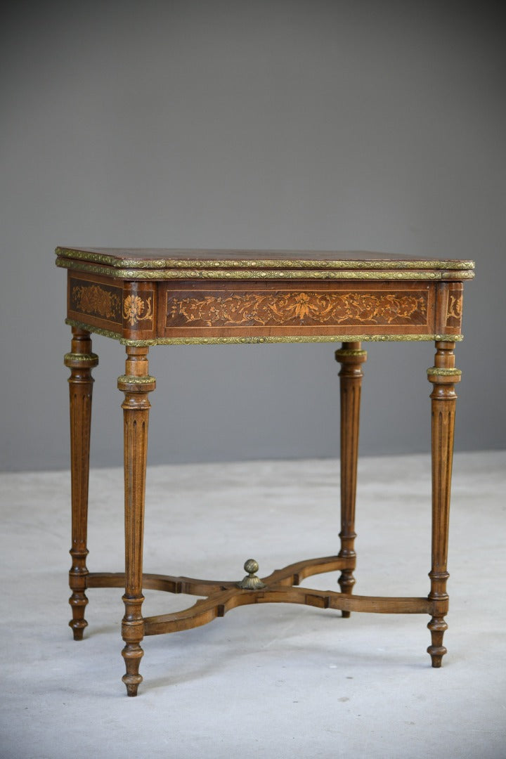 French Inlaid Games Table