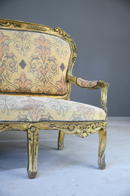 Louis XV Style Gilt Sofa