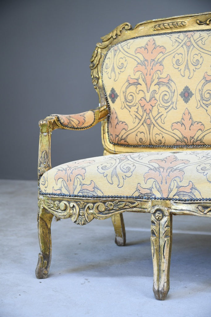 Louis XV Style Gilt Sofa