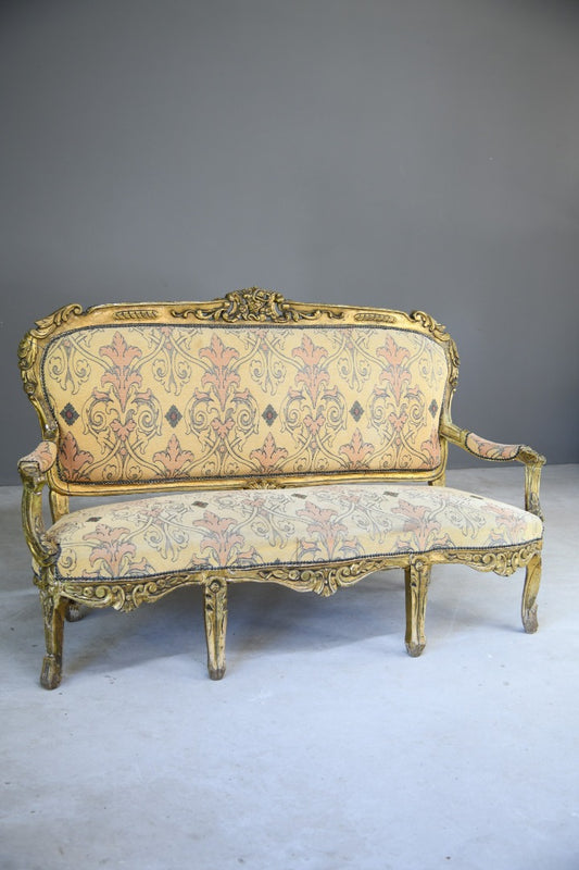 Louis XV Style Gilt Sofa