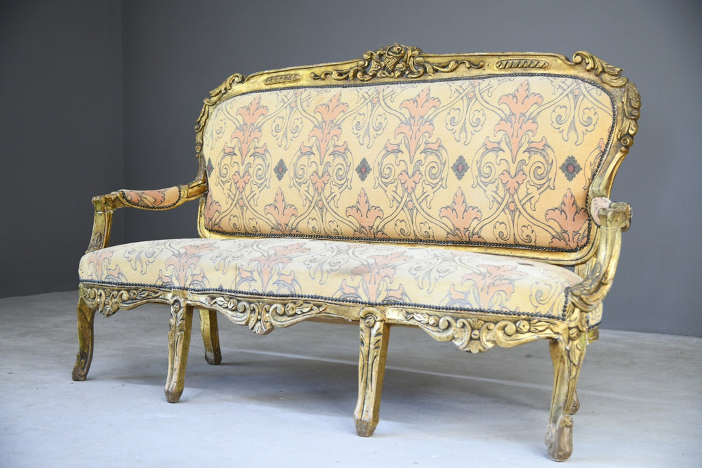 Louis XV Style Gilt Sofa