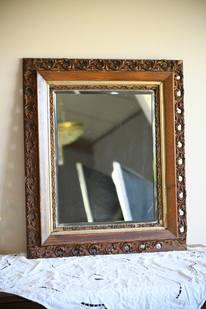 Oak & Gilt Frame Mirror