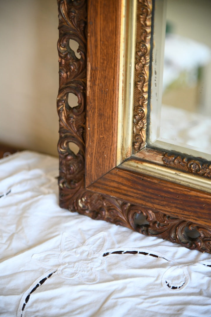 Oak & Gilt Frame Mirror