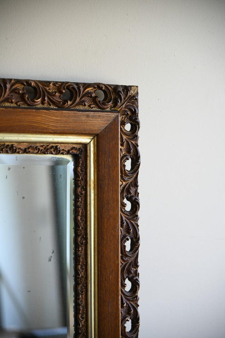 Oak & Gilt Frame Mirror